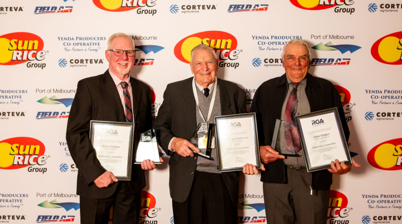 RGA Honorary Councillors - Barry Kirkup, George Rathbone and John Walter - Credit Emma Cross